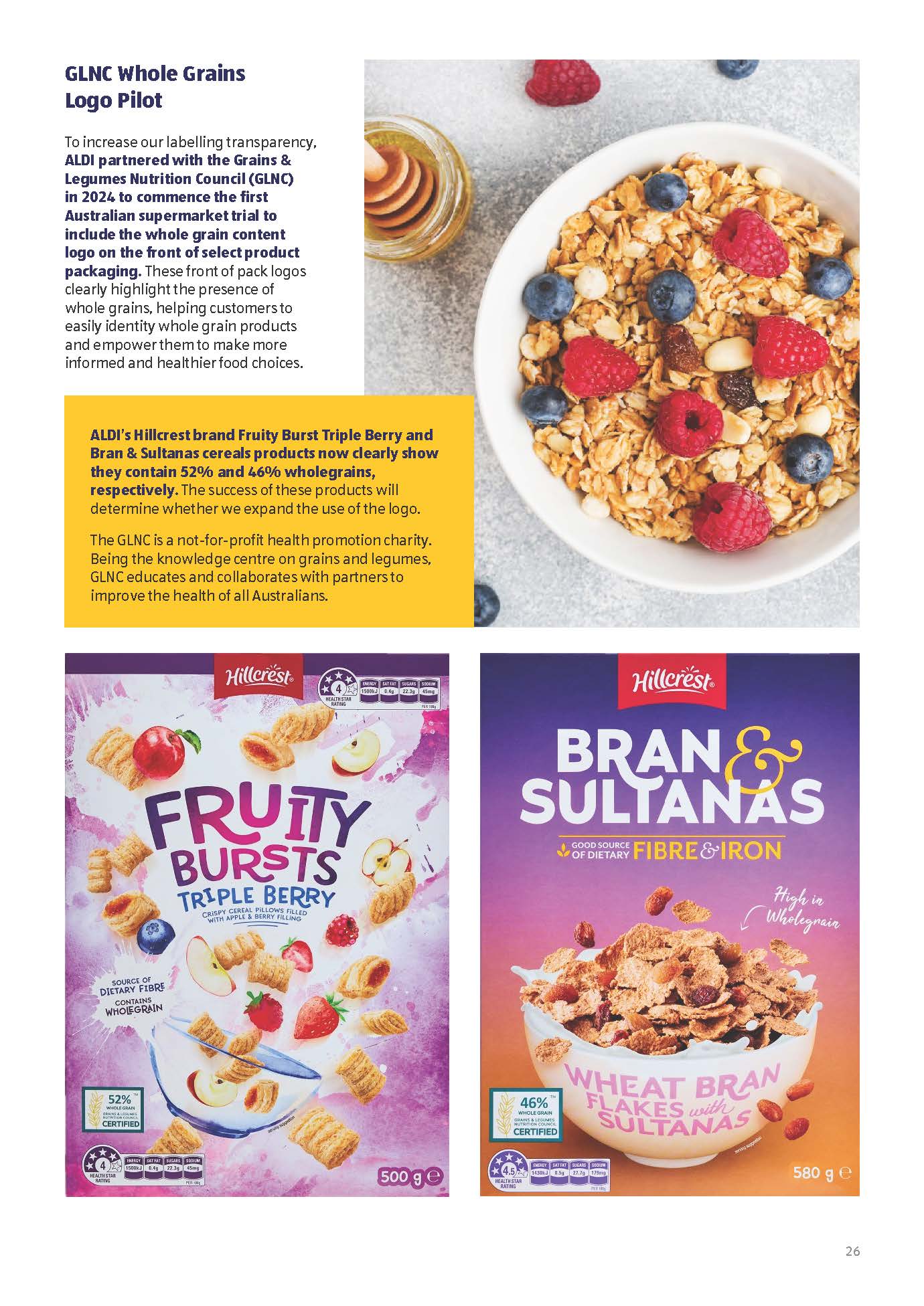 Aldi Pilots GLNC Whole Grain Logo